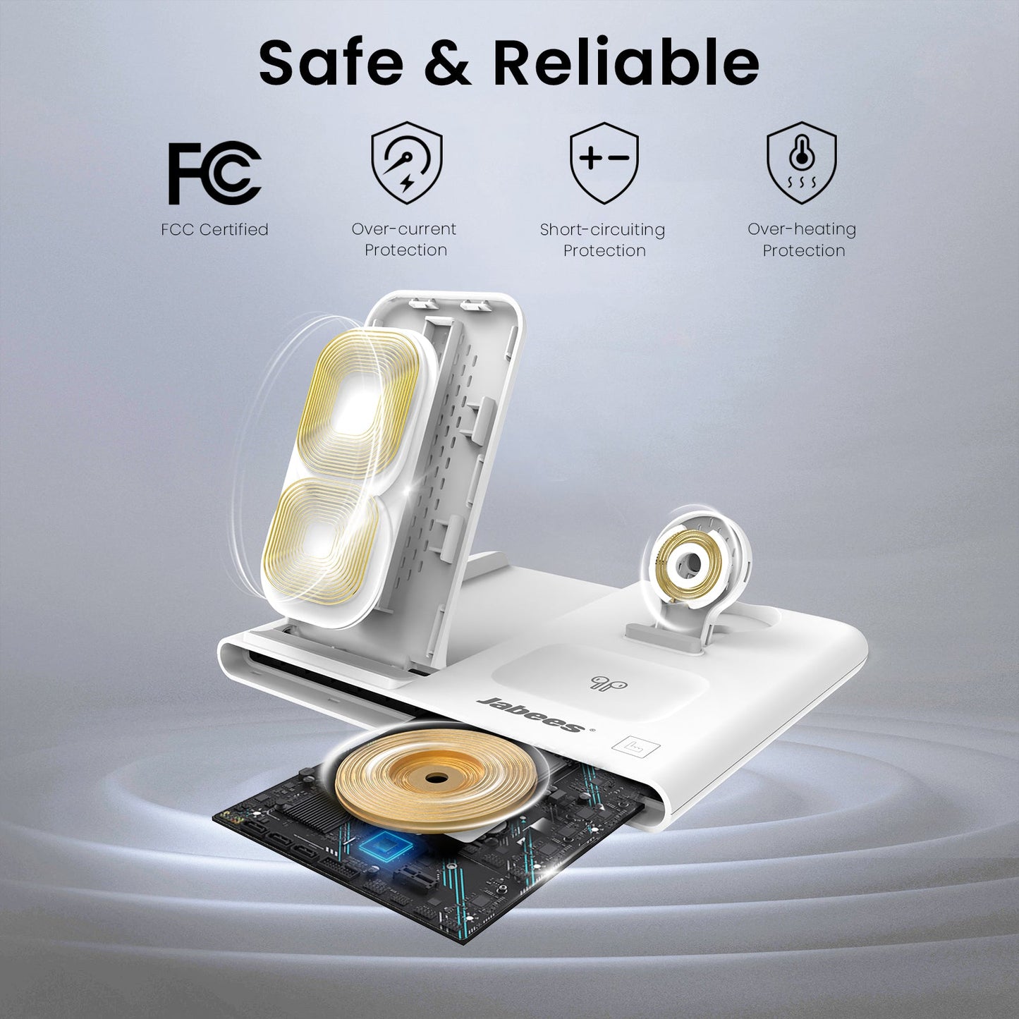 PowerNest™ 4-In-1 Foldable Wireless Charging Station With LED Night Light - Motionshop