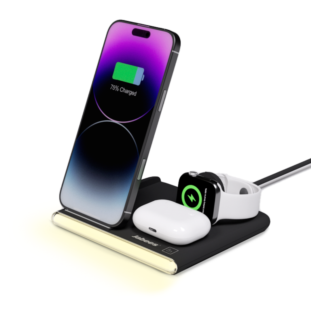 PowerNest™ 4-In-1 Foldable Wireless Charging Station With LED Night Light - Motionshop