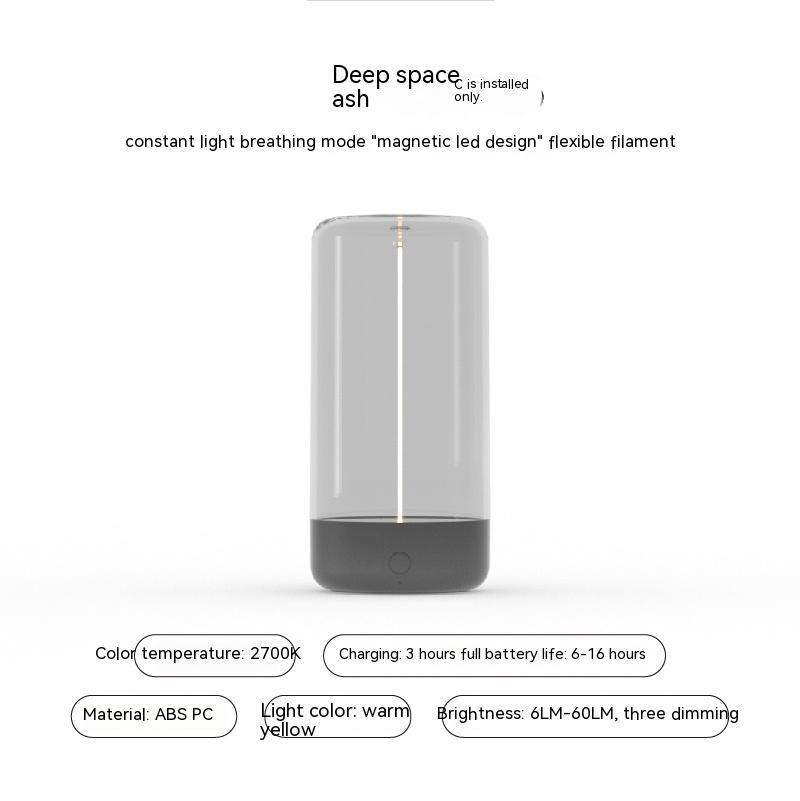 Neues wiederaufladbares, tragbares LED-Campinglicht vom Typ C mit hoher Transparenz und tropfenfestem, kreativem Atmosphärenlicht