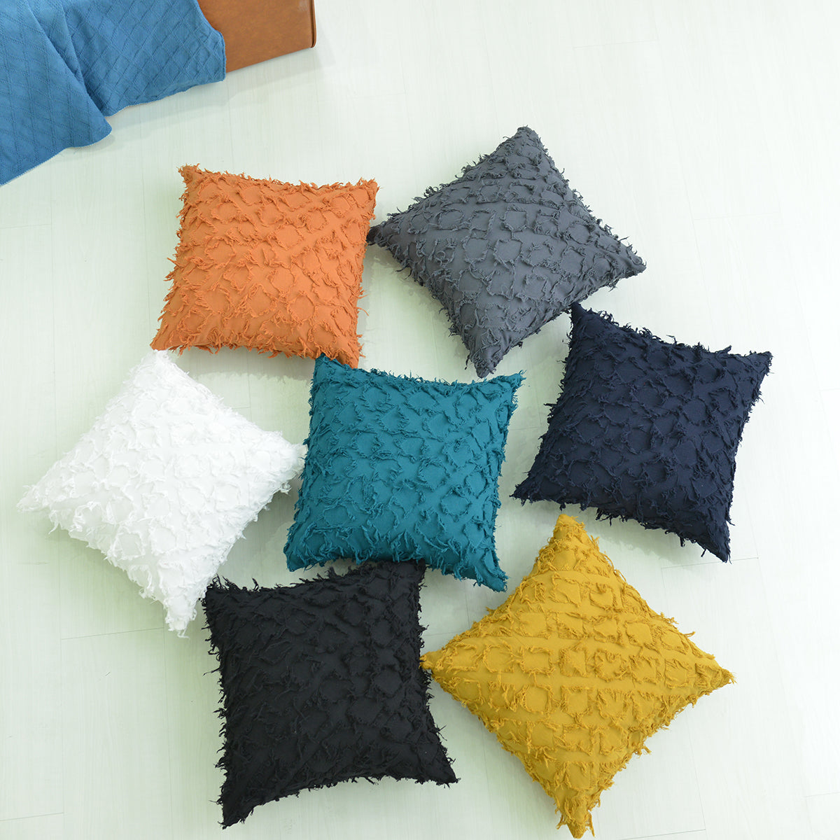 Boho Rüschen gewebtes Couchkissen