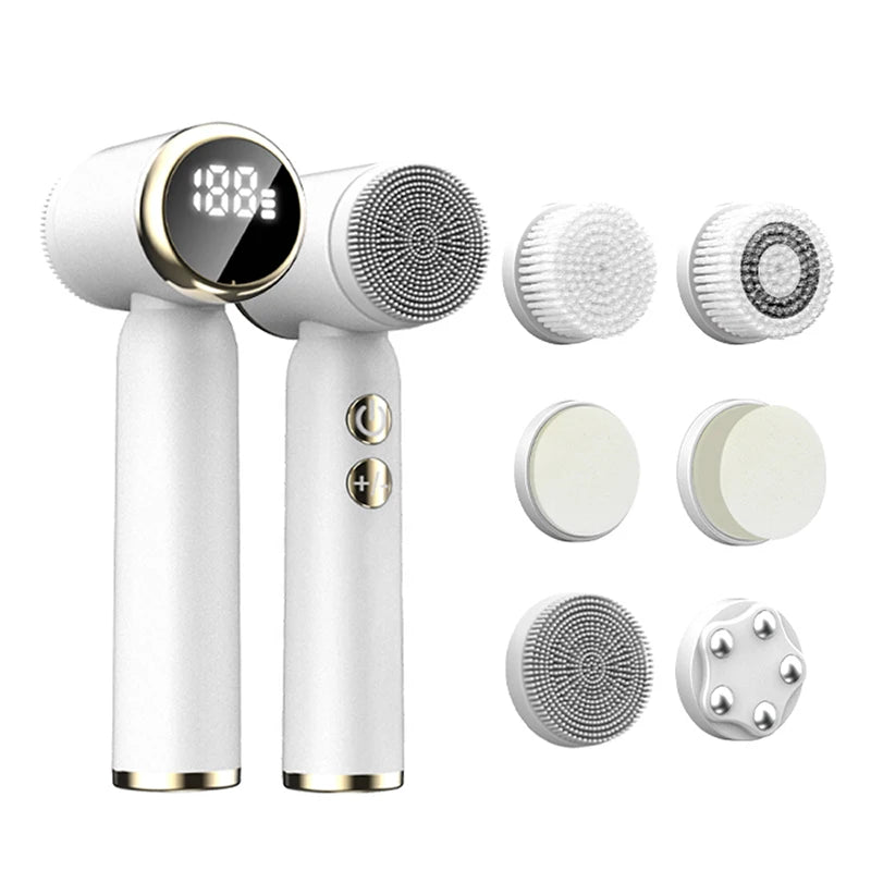 6-in-1 Face Cleansing Brush – Electric Skin Care & Massage Kit - Motionshop