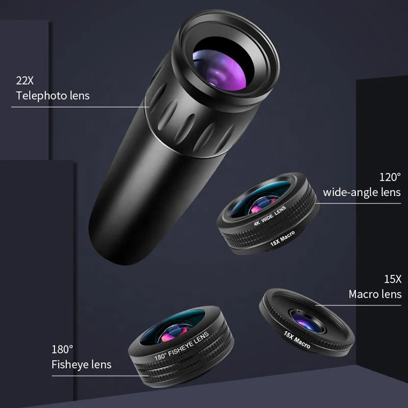 Clip-On Smartphone Lens Kit – SnapPro Macro & Wide Angle | Motionshop - Motionshop