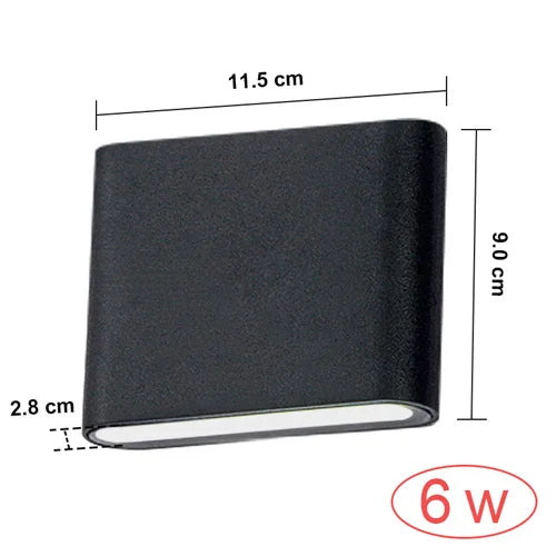 Wasserdichte Außenwandleuchte 6W 12W