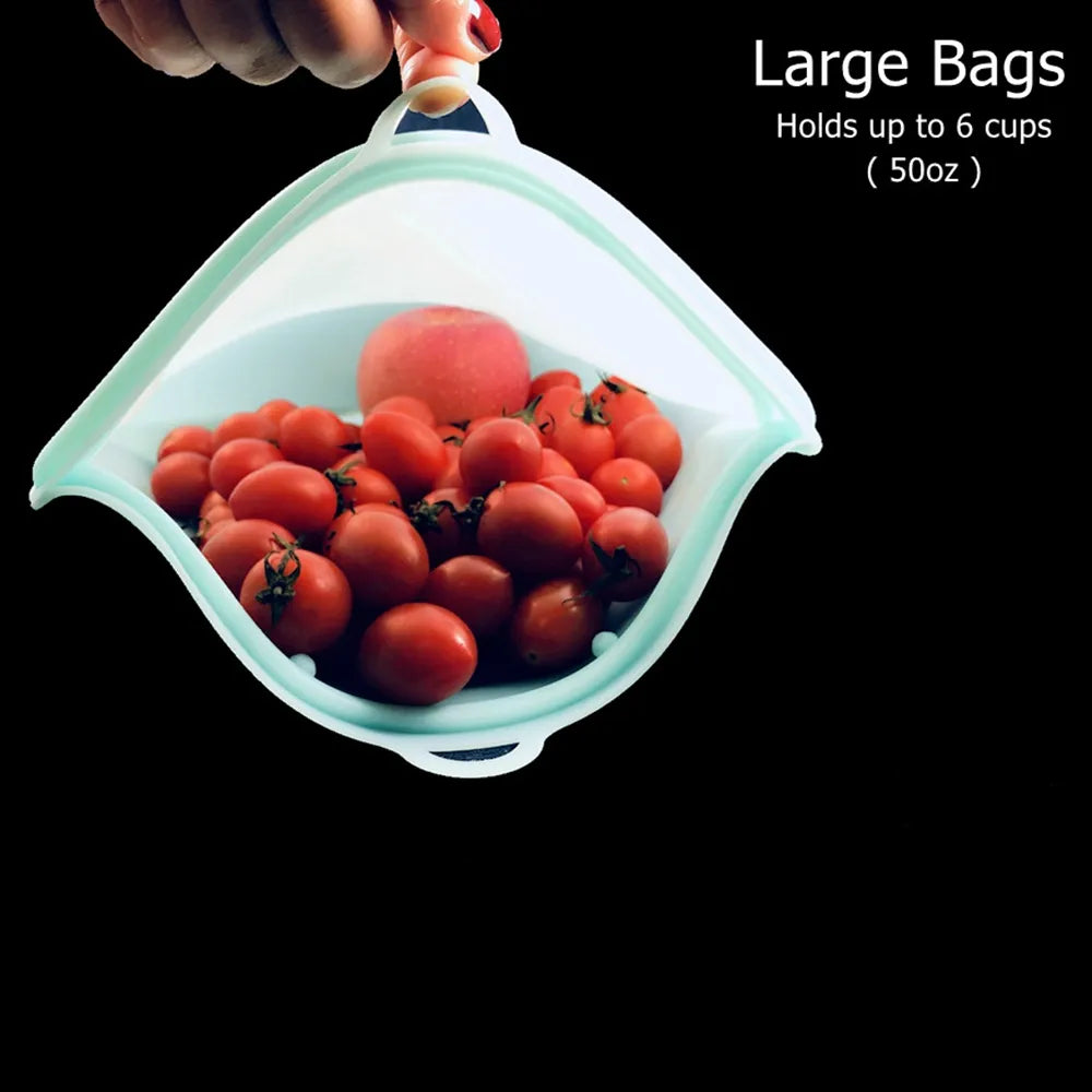 EcoFresh Silicone Storage Bags – Eco‑Friendly & Dishwasher Safe | Motionshop - Motionshop