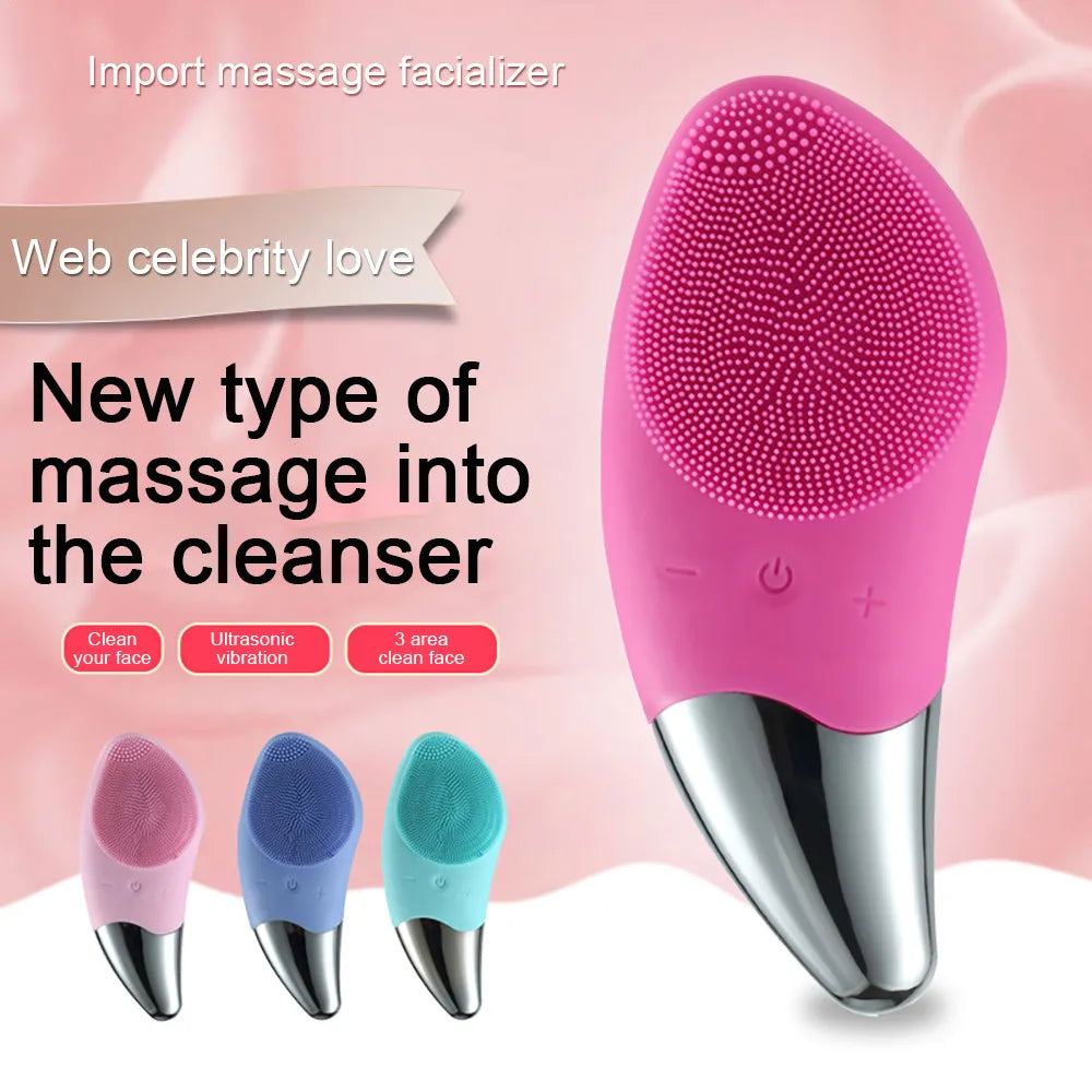 PurePulse™ Sonic Mini Electric Ultrasonic Facial Cleansing Brush - Motionshop