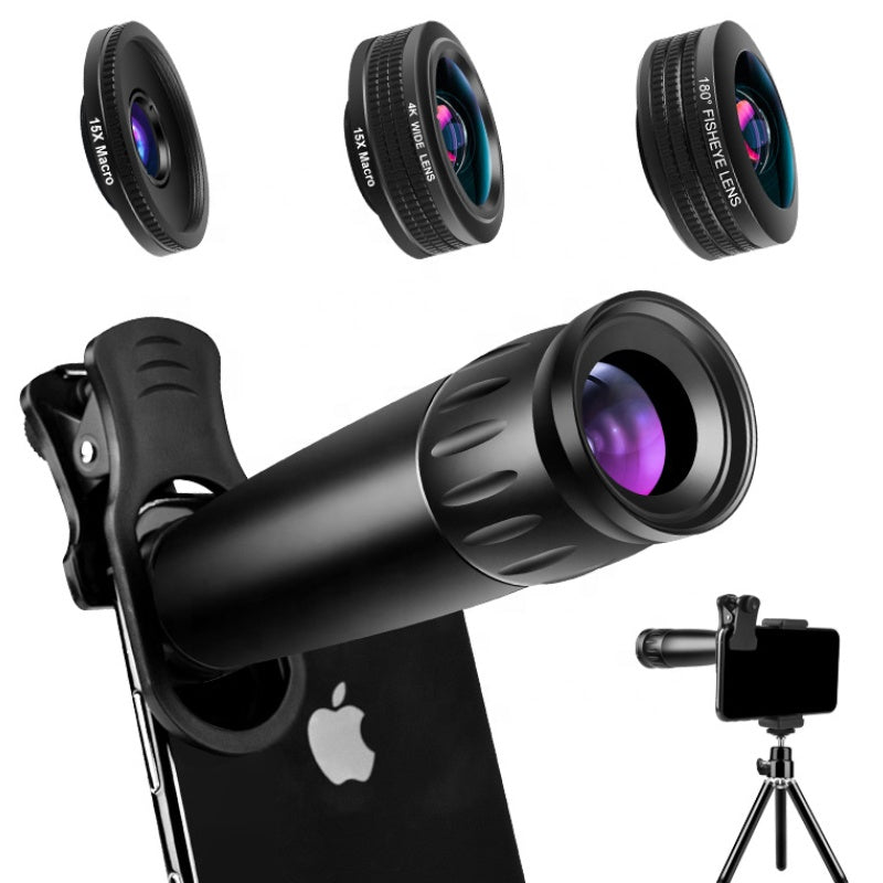 Clip-On Smartphone Lens Kit – SnapPro Macro & Wide Angle | Motionshop - Motionshop