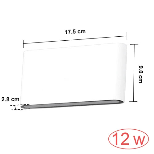 Wasserdichte Außenwandleuchte 6W 12W