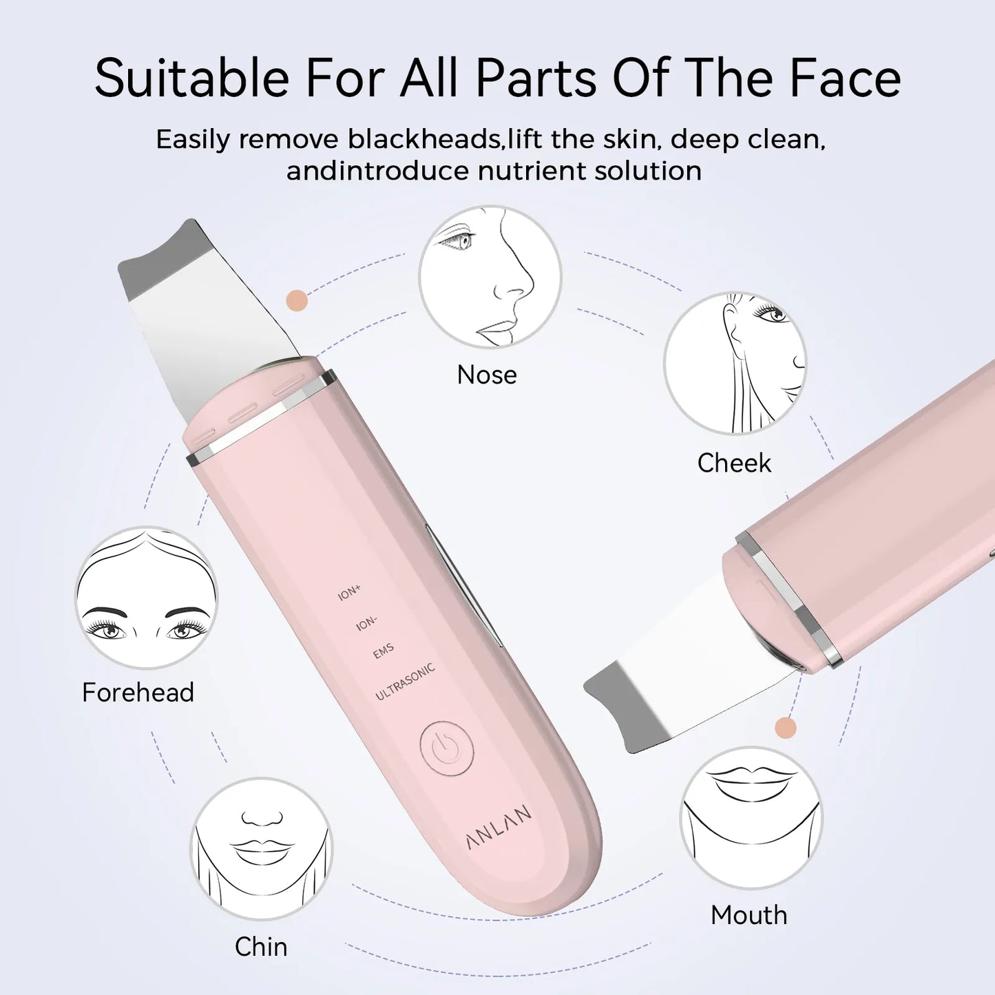 Ultrasonic Skin Scrubber Deep Cleaning Skin Care Ultrasonic Cleaner - Motionshop