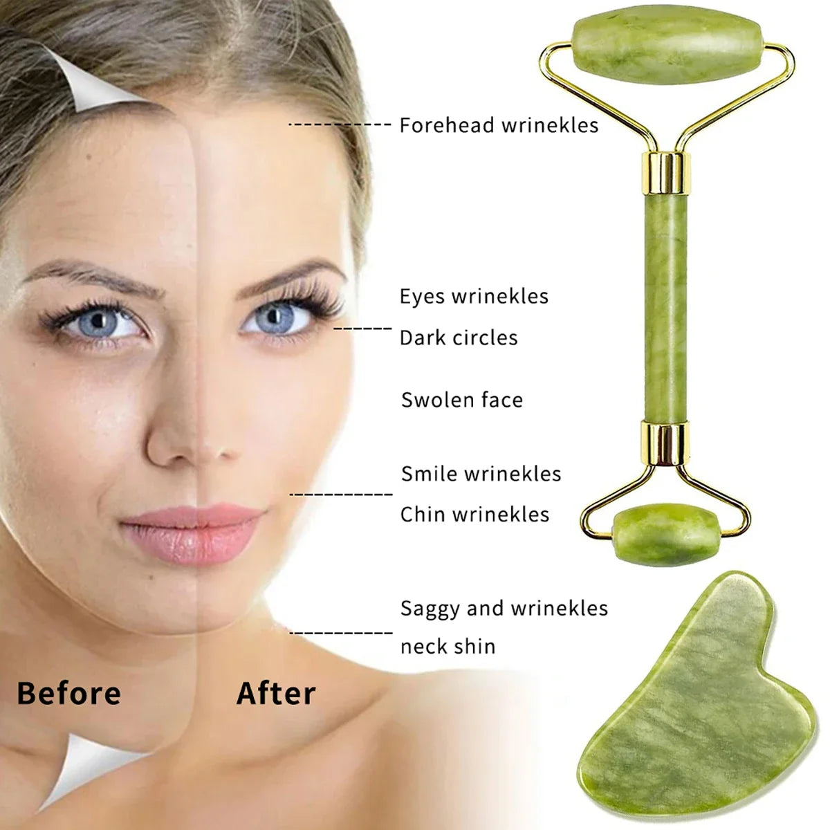Guasha Natural Stone Face Massage - Motionshop