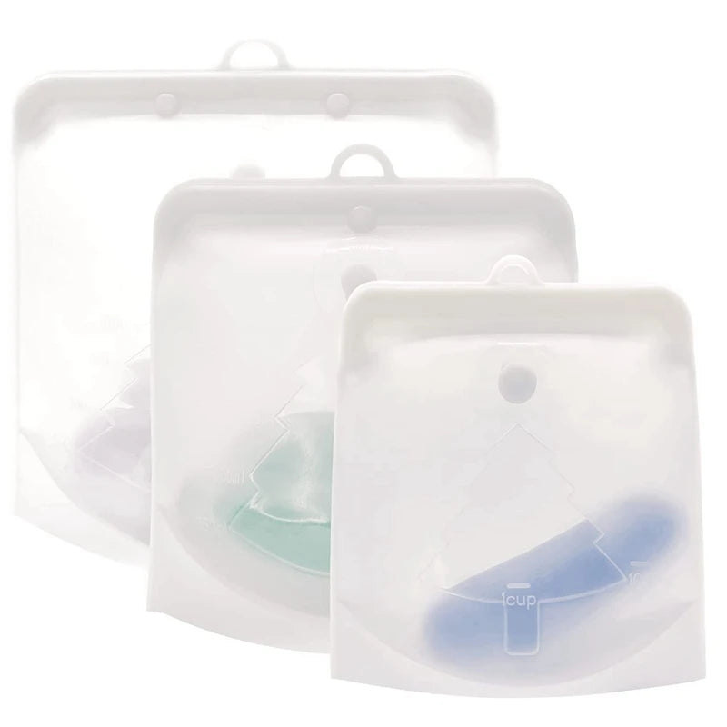EcoFresh Silicone Storage Bags – Eco‑Friendly & Dishwasher Safe | Motionshop - Motionshop
