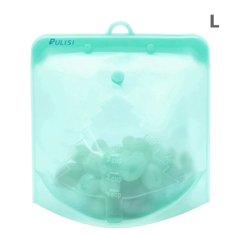 EcoFresh Reusable Silicone Food Bags – BPA-Free & Leakproof | Motionshop - Motionshop