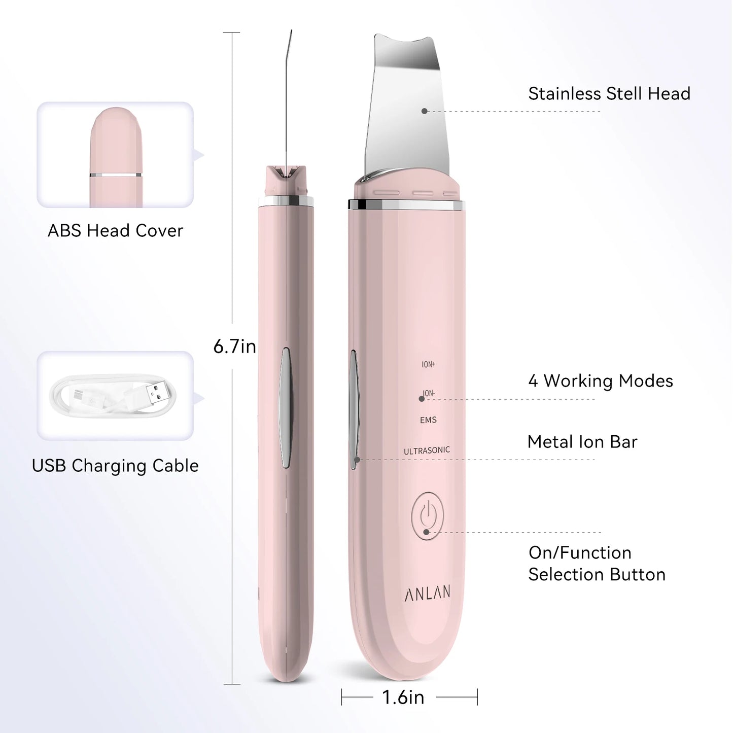 Ultrasonic Skin Scrubber Deep Cleaning Skin Care Ultrasonic Cleaner - Motionshop