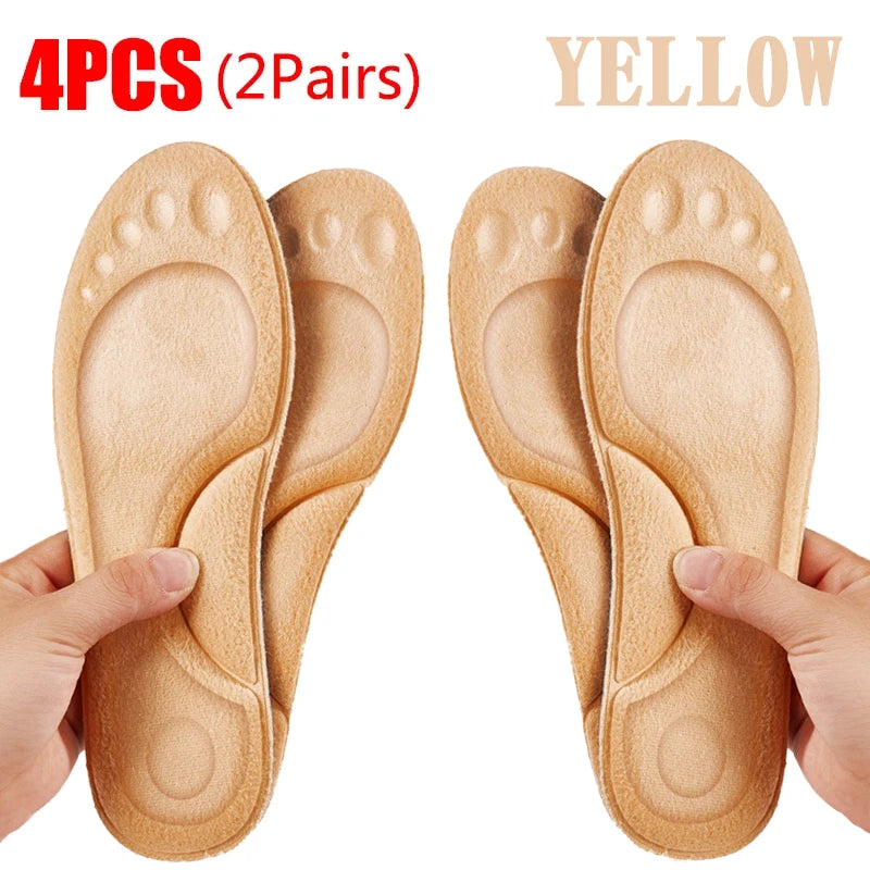 4D Massage Warm Pile Shoes Insoles Super Soft Latex Sports Insole for Feet Running Basket Shoe Sole Arch Support Orthopedic - Motionshop
