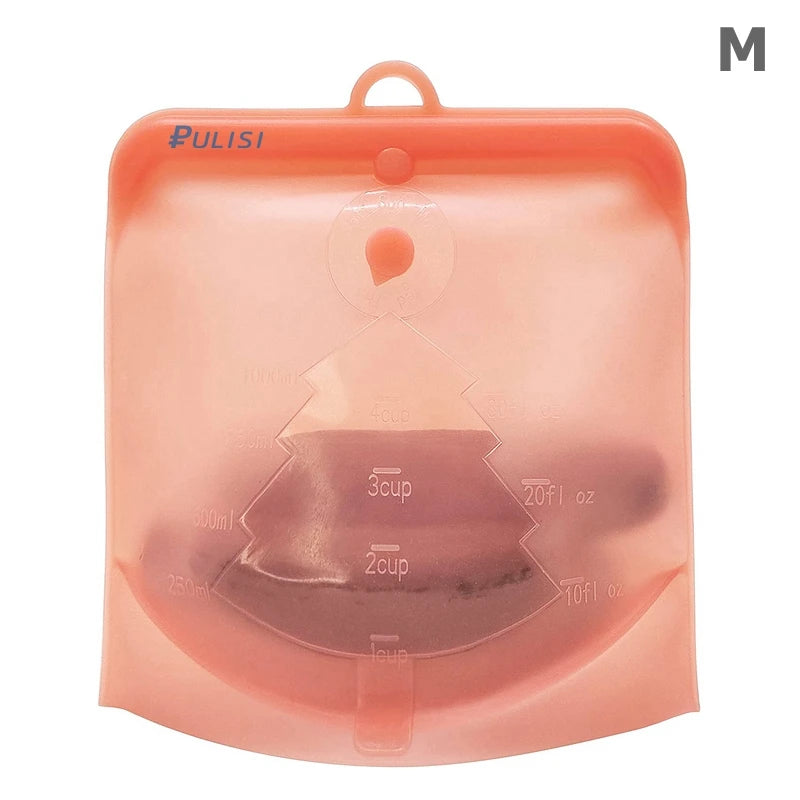 EcoFresh Reusable Silicone Food Bags – BPA-Free & Leakproof | Motionshop - Motionshop