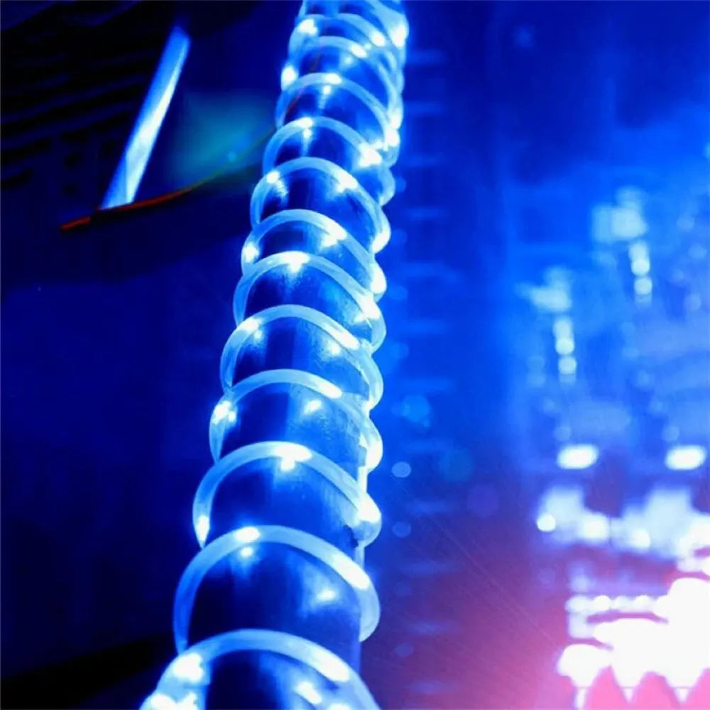 Solar Rope Lights Solar LED Light Path Deck Outdoor Garden Solar String Lights Waterproof Outdoor Lighting Strips 8 Light Modes - Motionshop