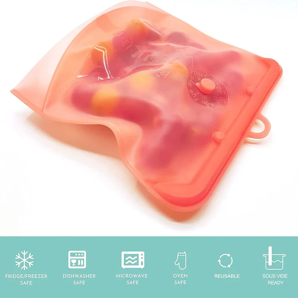 EcoFresh Silicone Storage Bags – Eco‑Friendly & Dishwasher Safe | Motionshop - Motionshop