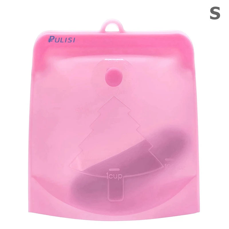 EcoFresh Reusable Silicone Food Bags – BPA-Free & Leakproof | Motionshop - Motionshop