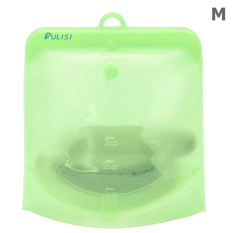 EcoFresh Reusable Silicone Food Bags – BPA-Free & Leakproof | Motionshop - Motionshop