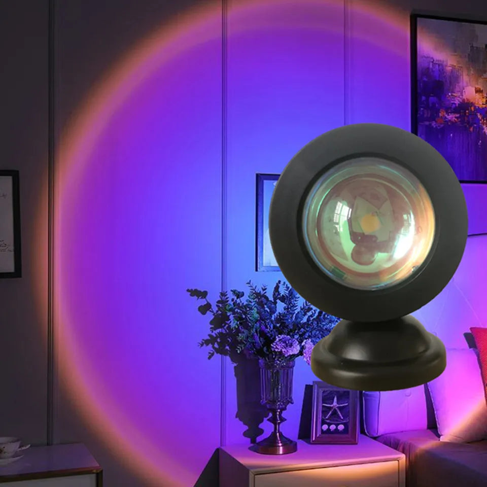 Mini-USB-Sonnenuntergangslampe, LED-Projektor: Lichtschalter in 16 Farben