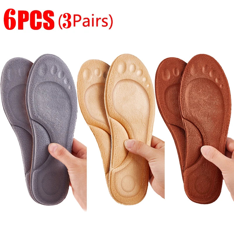 4D Massage Warm Pile Shoes Insoles Super Soft Latex Sports Insole for Feet Running Basket Shoe Sole Arch Support Orthopedic - Motionshop