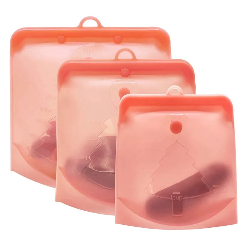 EcoFresh Silicone Storage Bags – Eco‑Friendly & Dishwasher Safe | Motionshop - Motionshop