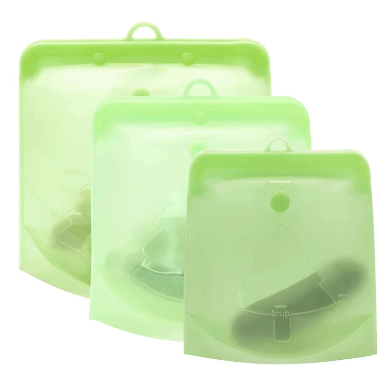 EcoFresh Silicone Storage Bags – Eco‑Friendly & Dishwasher Safe | Motionshop - Motionshop