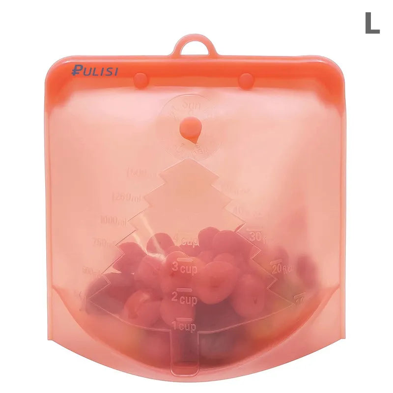 EcoFresh Reusable Silicone Food Bags – BPA-Free & Leakproof | Motionshop - Motionshop