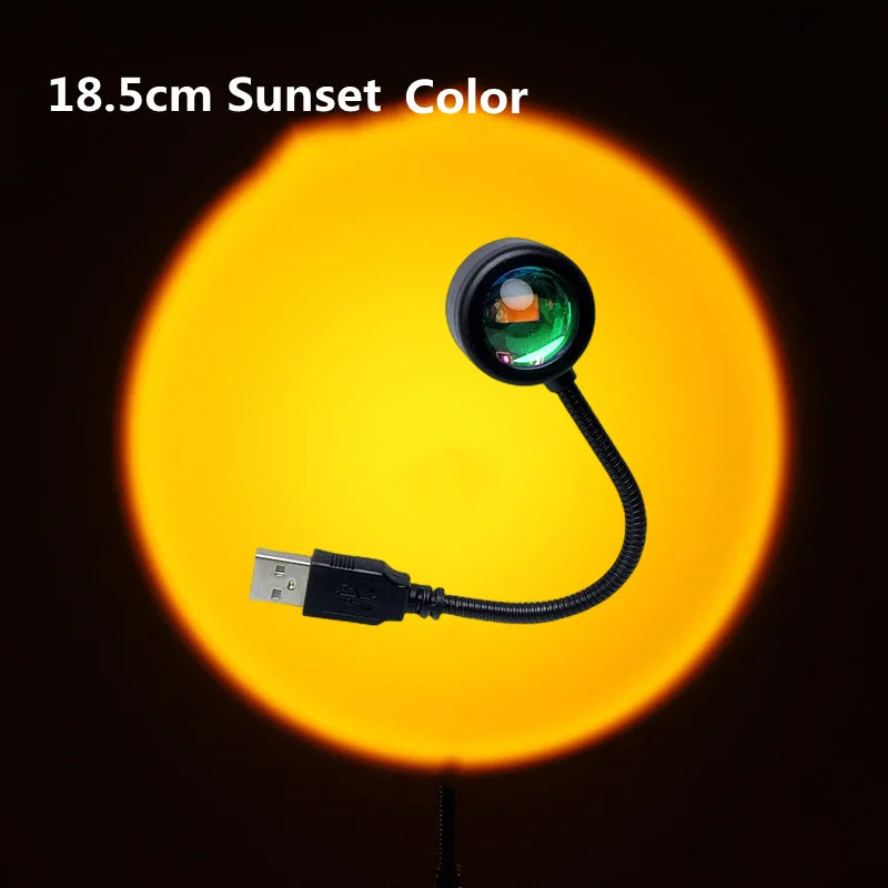 USB Regenbogen Sonnenuntergang Rot Projektor Mini Licht