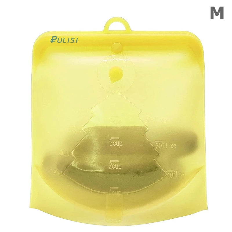 EcoFresh Reusable Silicone Food Bags – BPA-Free & Leakproof | Motionshop - Motionshop