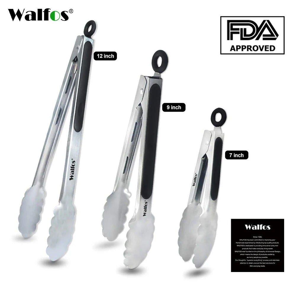 BBQ Grilling Tong Salad Serving Food Tong Stainless Steel Metal - Motionshop