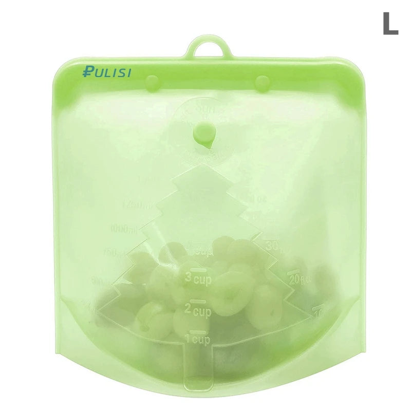 EcoFresh Reusable Silicone Food Bags – BPA-Free & Leakproof | Motionshop - Motionshop