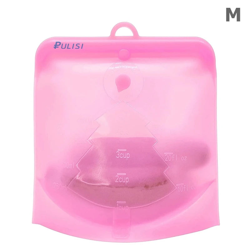 EcoFresh Reusable Silicone Food Bags – BPA-Free & Leakproof | Motionshop - Motionshop