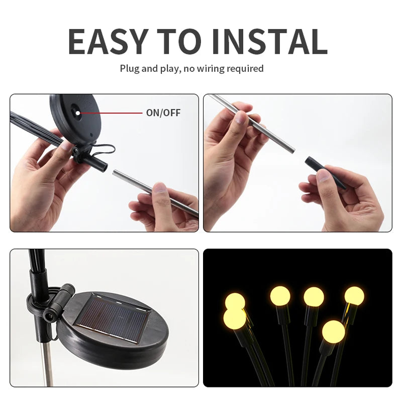 Solar LED Light Outdoor Waterproof Garden Sunlight - Motionshop