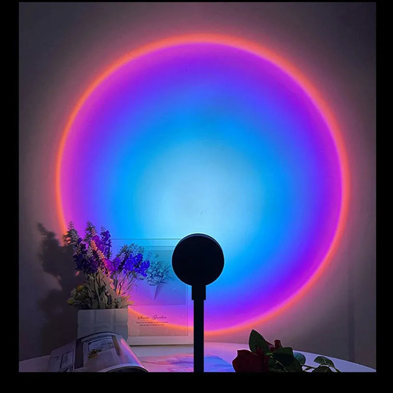 USB Regenbogen Sonnenuntergang Rot Projektor Mini Licht