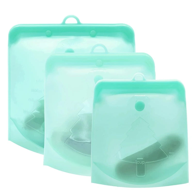 EcoFresh Silicone Storage Bags – Eco‑Friendly & Dishwasher Safe | Motionshop - Motionshop