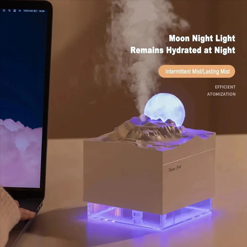 Aroma Diffusor Cool Mist Luftbefeuchter LED Mond Lampe Ätherisches Öl Aroma