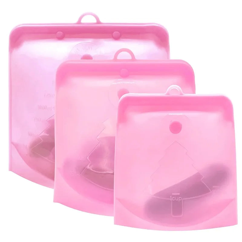 EcoFresh Silicone Storage Bags – Eco‑Friendly & Dishwasher Safe | Motionshop - Motionshop