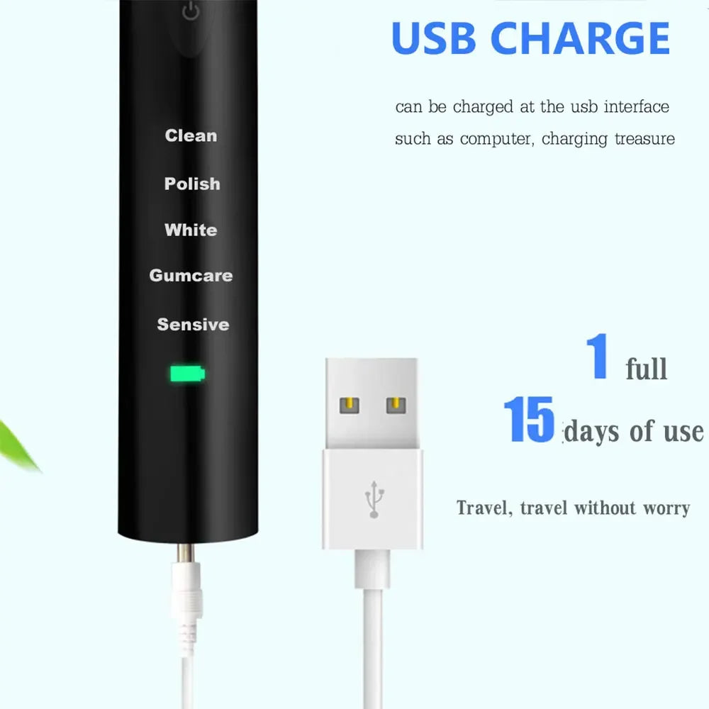 Powerful Ultrasonic Sonic Electric Toothbrush - Motionshop