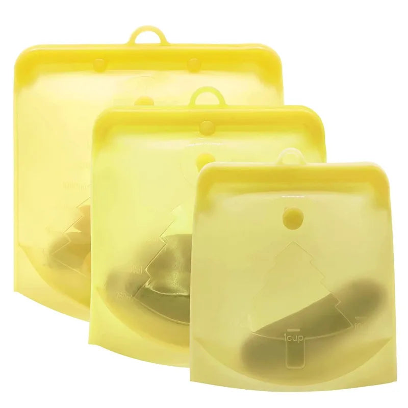 EcoFresh Silicone Storage Bags – Eco‑Friendly & Dishwasher Safe | Motionshop - Motionshop