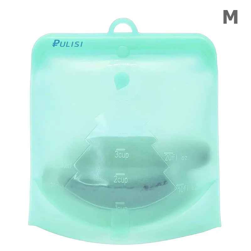 EcoFresh Reusable Silicone Food Bags – BPA-Free & Leakproof | Motionshop - Motionshop