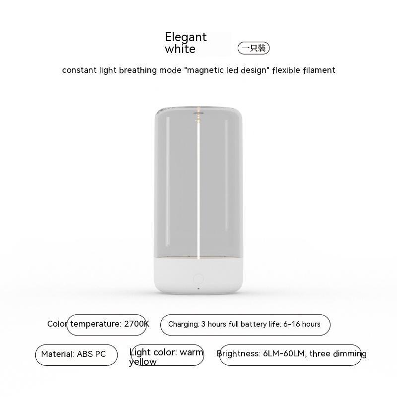 Neues wiederaufladbares, tragbares LED-Campinglicht vom Typ C mit hoher Transparenz und tropfenfestem, kreativem Atmosphärenlicht