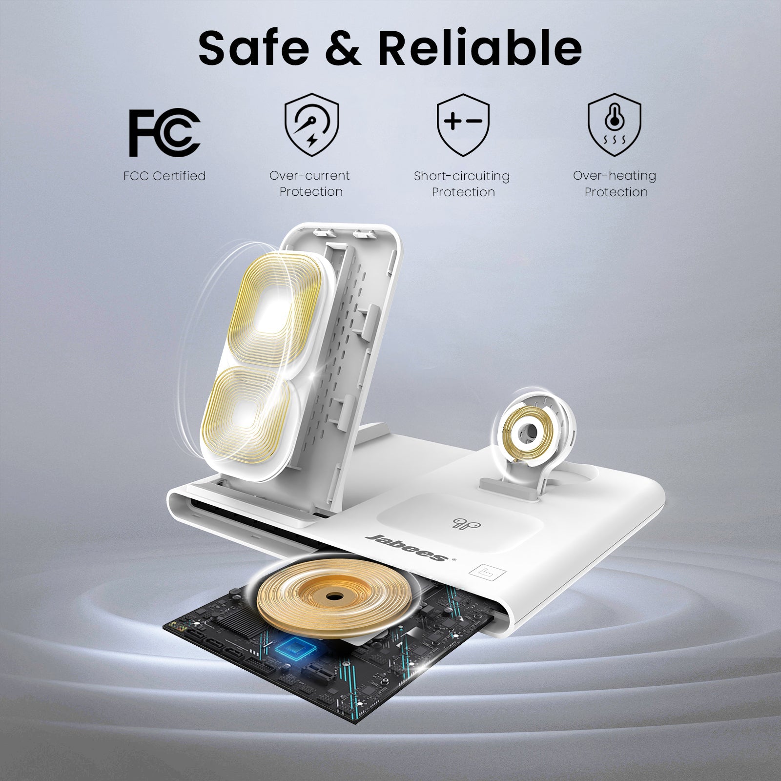 PowerNest™ 4-In-1 Foldable Wireless Charging Station With LED Night Light - Motionshop