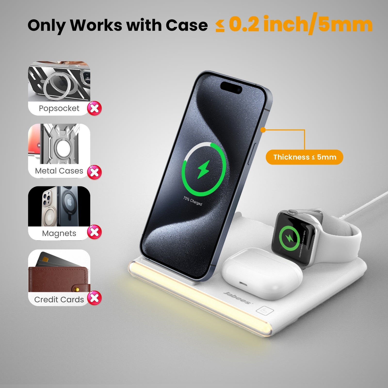 PowerNest™ 4-In-1 Foldable Wireless Charging Station With LED Night Light - Motionshop