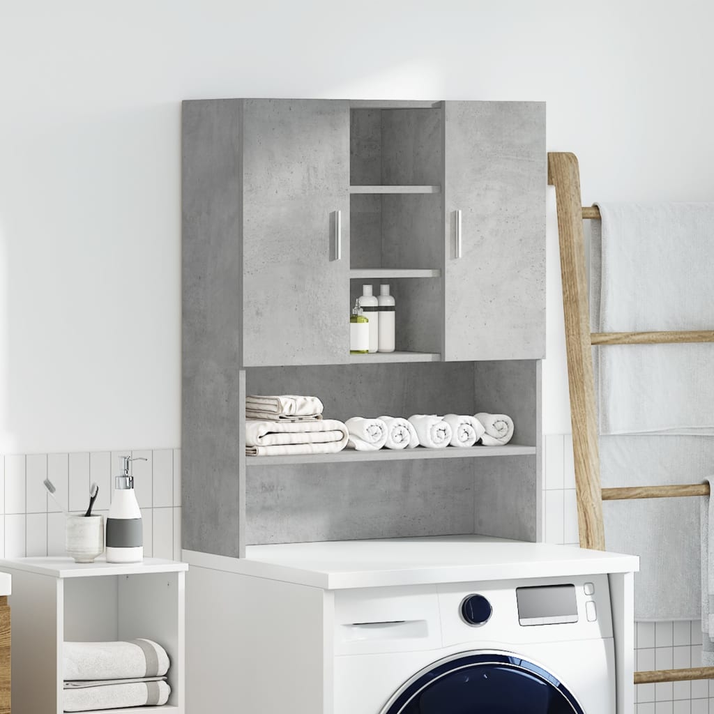washing machine cabinet, concrete grey, 70.5x25.5x90 cm
