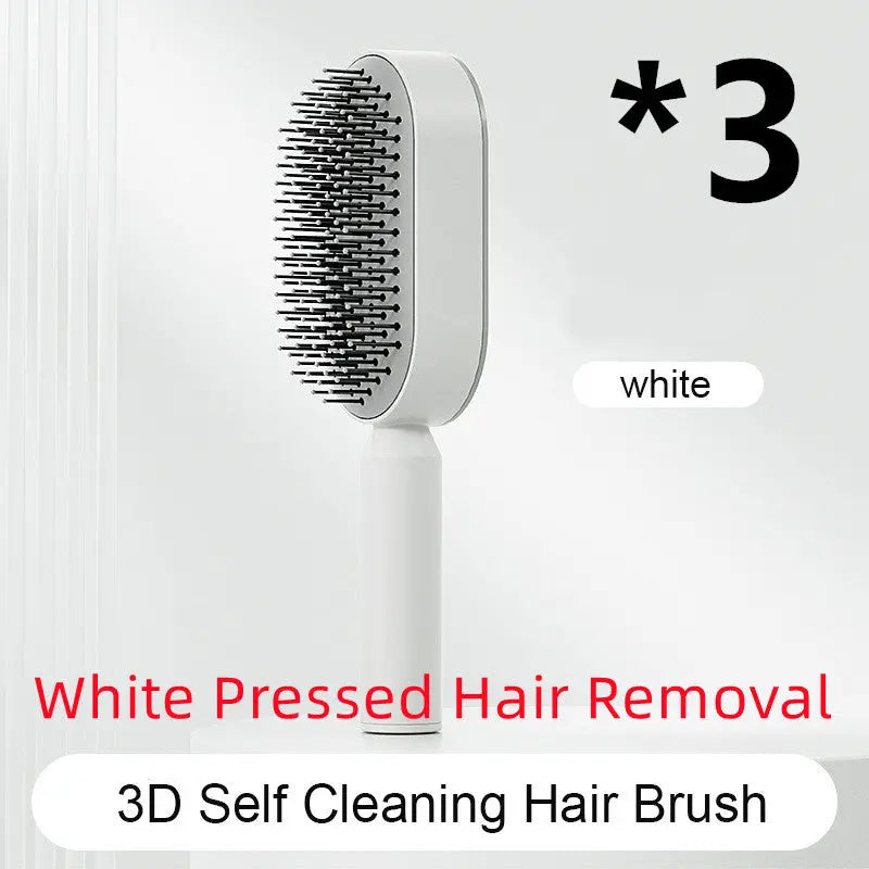Self Cleaning Hair Brush For Women One-key Cleaning Hair Loss