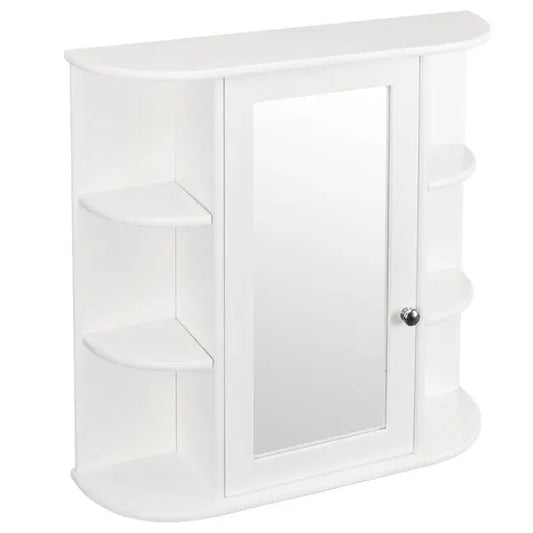 White Paint Surface Density Board, 1 Mirror Door, 3 Layers On Each Side