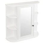 White Paint Surface Density Board, 1 Mirror Door, 3 Layers On Each Side