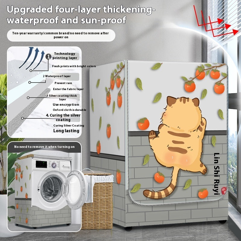 Dryer Cover Balcony Dustproof Thermal Shroud Universal Cover Cloth