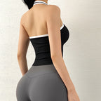 Padded Women Yoga Vest Tight Waist Length Fitness Tank Top Sport Bra