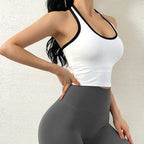 Padded Women Yoga Vest Tight Waist Length Fitness Tank Top Sport Bra